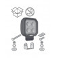 Faro LED cuadrado de trabajo OSRAM VX80-WD 12W 12/24V