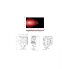 Faro LED cuadrado de trabajo WAS 1206/II-SPEC-LEON 50W 12/24V FYVAR4x4