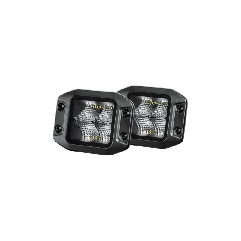 Faro LED Cuadrado Empotrable de trabajo HELLA Black Magic Cube 3,2" 40W 12/24V Pack 2 Unidades