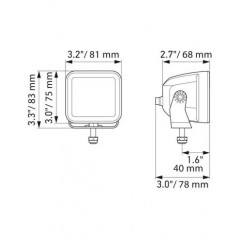 Faro LED Cuadrado trabajo HELLA Black Magic Cube 3,2" 40W - FYVAR 4x4