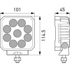 Faro LED cuadrado trabajo HELLA Value Fit TS3000 31W 12/24V - FYVAR4x4