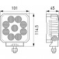 Faro LED cuadrado de trabajo HELLA Value Fit TS3000 31W 12/24V