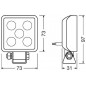 Faro LED de trabajo OSRAM Cube VX70-WD 20W 12/24V