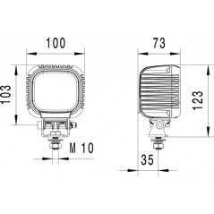 Faro LED de trabajo HELLA Value Fit S3000 31W 12/24 - FYVAR 4x4