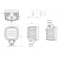 Faro LED cuadrado de trabajo WAS 1207 60W 12/24V