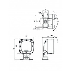 Faro LED Cuadrado de trabajo Fristom FT-036 15W  12/36V - FYVAR 4x4