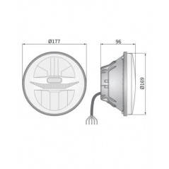 Faro LED Homologado Redondo 7" WESEM EGC1.55400 12/24V - FYVAR 4x4