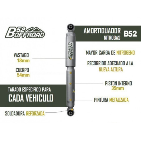 Kit de Suspensión Completo B52 Offroad Patrol GR Y60 3P Corto +5cm