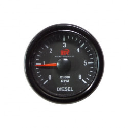 Reloj tacómetro 6.000RPM BTR fondo negro Diesel