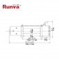 Runva EWX9500UW-12V 4.309kg - 9.500lb Cable acero