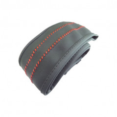 Funda de volante BTR piel negra con costura roja 37-39cm - FYVAR 4x4