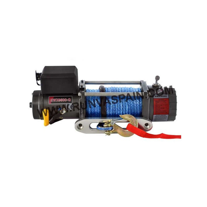 Runva EWX9500QWS-12V 4.309kg - 9.500lb Alta velocidad, Cable sintético (Plasma)