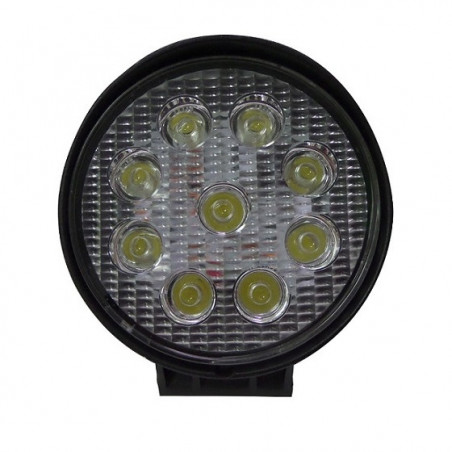 Foco LED redondo de trabajo BTR 12cm diámetro, 27W, 12/24V - FYVAR 4x4