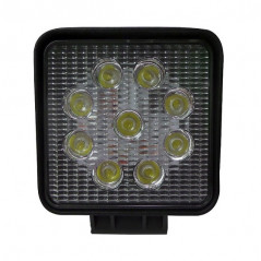 Foco LED cuadrado de trabajo BTR 11x11cm, 27W, 12/24V - FYVAR 4x4