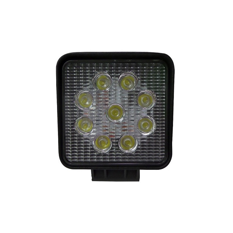 Foco LED cuadrado de trabajo BTR 11x11cm, 27W, 12/24V