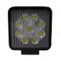 Foco LED cuadrado de trabajo BTR 11x11cm, 27W, 12/24V