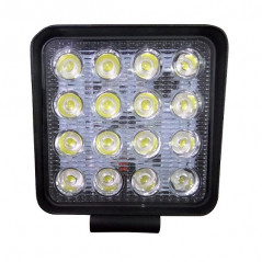 Foco LED cuadrado de trabajo BTR 11x11cm, 48W, 12/24V - FYVAR 4x4