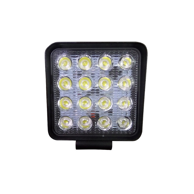 Foco LED cuadrado de trabajo BTR 11x11cm, 48W, 12/24V