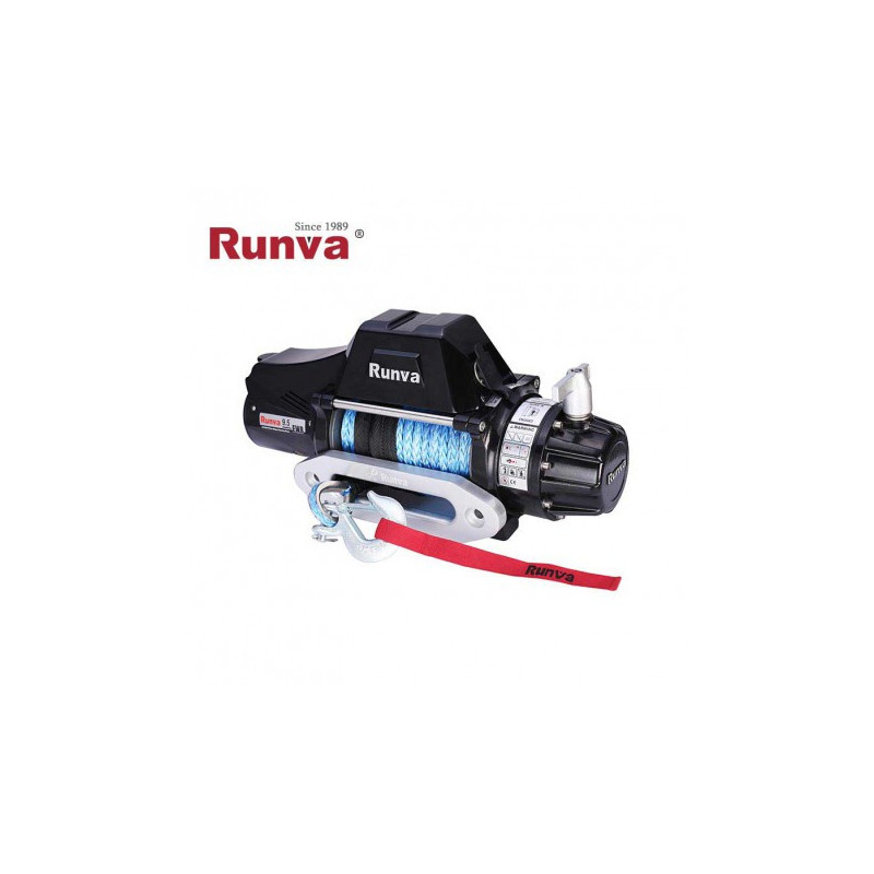 Runva EWB9500FWS-12V 4.309kg - 9.500lb Caja de relés fija, Resistente al agua IP67, Cable sintético (Plasma)