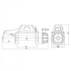 Runva EWB9500FWS-12V 4.309kg 9.500lb IP67 Cable sintético  - FYVAR4x4