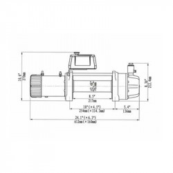 Runva EWB9500QWS-12V 4.309kg 9.500lb IP67 Cable Sintético - FYVAR 4x4