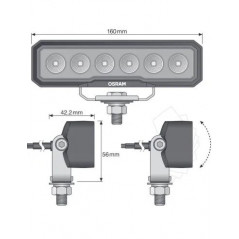 Barra LED de trabajo OSRAM VX150-WD 16cm, 15W, 12/24V - FYVAR 4x4