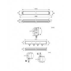 Barra LED homologada OSRAM VX1250-CB DR SM 128cm 138W 12/24V  FYVAR4x4