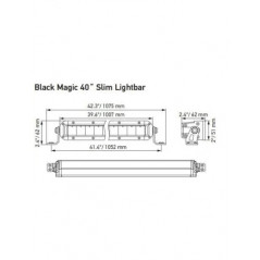 Barra LED homologada HELLA Black Magic Slim 40" 102W 12/24V - FYVAR4x4