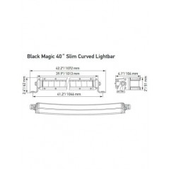 Barra LED curva homologada HELLA Black Magic Slim 40" 102W - FYVAR 4x4