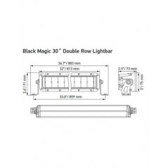 Barra LED Homologada HELLA Black Magic 30" 135W 12/24V - FYVAR 4x4