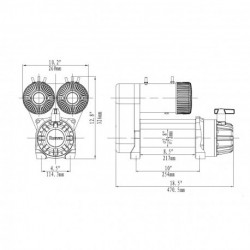 Runva EWS10000AS-12V 4.536kg - 10.000lb Bimotor Cable Plasma FYVAR4x4