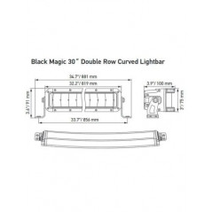 Barra LED curva homologada HELLA Black Magic 30" 134W 12/24V FYVAR 4x4