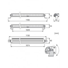 Barra LED homologada OSRAM FX1000-CB SM GEN 2 107,4cm,  140W FYVAR 4x4