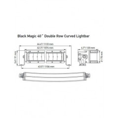 Barra LED curva homologada HELLA Black Magic 40" 186W - FYVAR 4x4