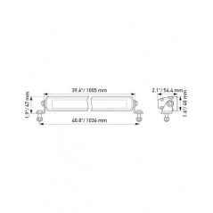 Barra LED de trabajo HELLA Black Magic Slim 40" 210W 12/24V - FYVAR4x4