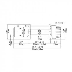 Runva EWB12500SWS-12V 5.669kg - 12.500lb IP67, Cable Plasma - FYVAR4x4