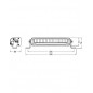 Barra LED homologada OSRAM MX250-CB 35,6cm 45W 12/24V