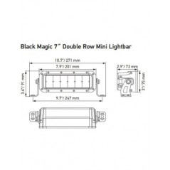 Barra LED homologada HELLA Black Magic 7", 28W, 12/24V - FYVAR 4x4