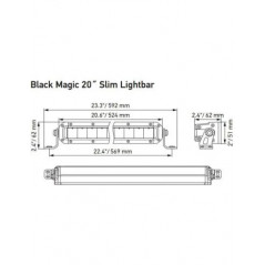 Barra LED homologada HELLA Black Magic Slim 20" 51W 12/24V - FYVAR 4x4