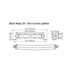 Barra LED curva homologada HELLA Black Magic Slim 20" 51W - FYVAR 4x4