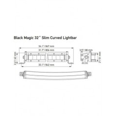 Barra LED curva homologada HELLA Black Magic Slim 32" 81W - FYVAR 4x4