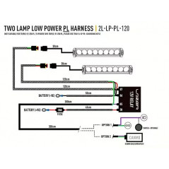 Cableado LAZER para instalar 2 barras LED con luz de posición FYVAR4x4