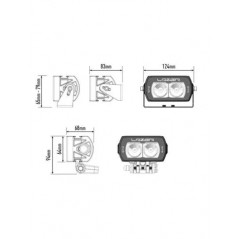 Barra LED homologada LAZER ST2 EVOLUTION 12,4cm 23W 9/32V- -FYVAR 4x4