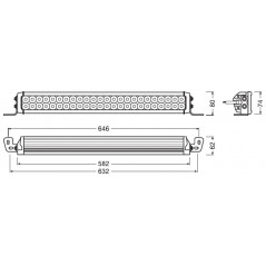 Barra LED homologada OSRAM VX500-CB 58,2cm, 72W, 12/24V - FYVAR 4x4