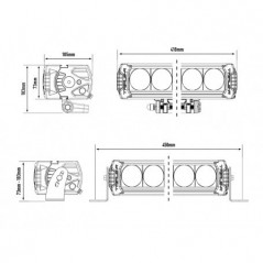 Barra LED homologada LAZER posición Triple R 1000 Gen 2 41cm FYVAR4x4