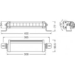 Barra LED homologada OSRAM FX250-SP 40cm, 35W, 12/24V - FYVAR 4x4