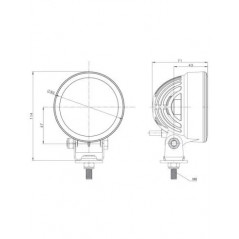 Faro LED redondo de trabajo Fristom FT-365 22W 12/24V - FYVAR 4x4