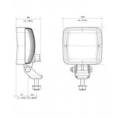 Faro LED cuadrado trabajo Vignal ABL SLA LED2000 29W 12/24V - FYVAR4x4