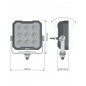 Faro LED cuadrado de trabajo OSRAM VX125-WD 30W 12/24V